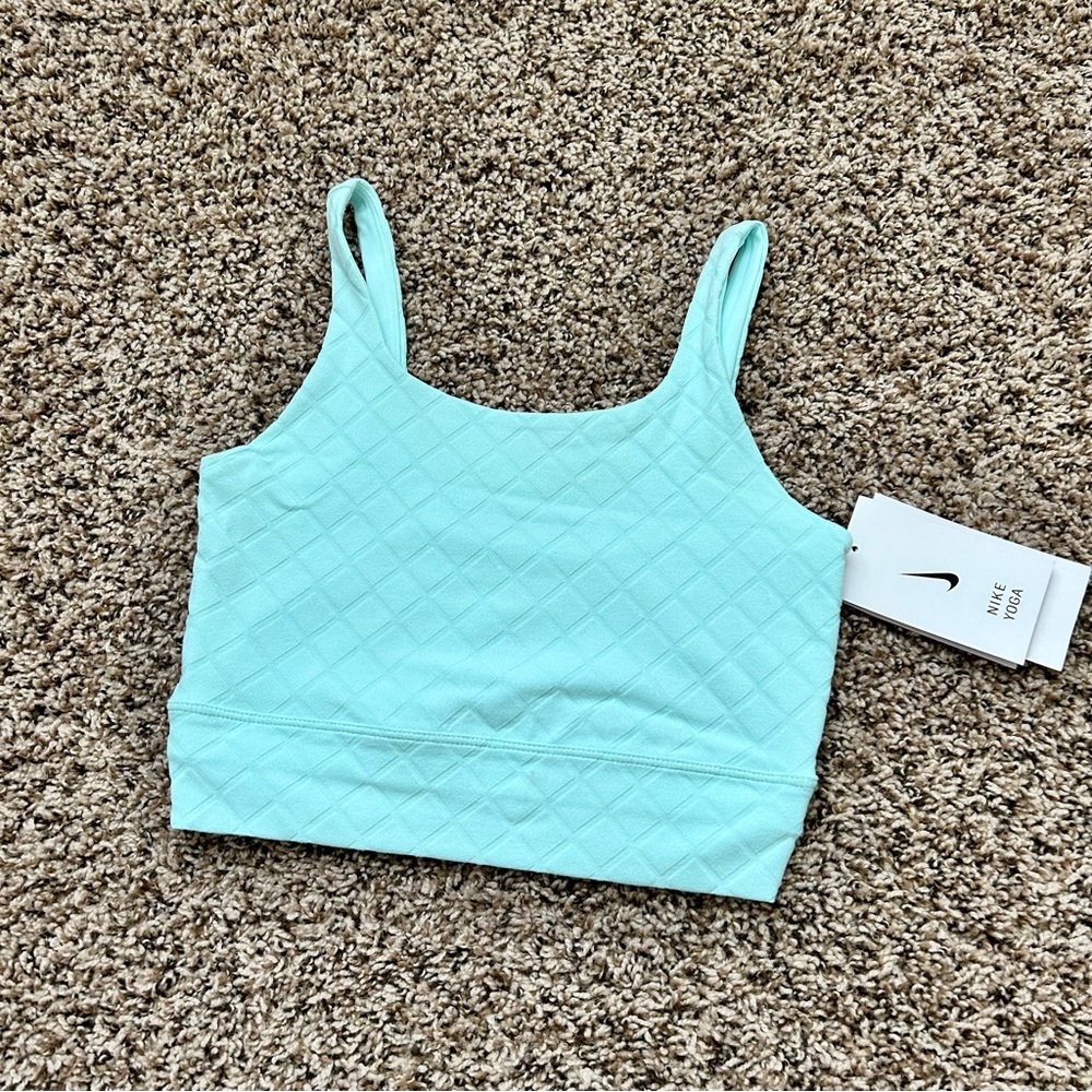 Nike DRI-FIT Yoga Infinalon Luxe Crop Jacquard Tank Training Extra Small NWT